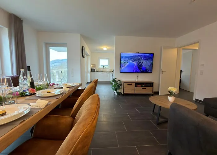 Appartamento Fewomo Panorama Loft, Mosel Promenade ,moselblick, Burgblick, Barrierefrei, Bis 6 Personen Cochem